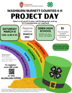 Washburn/Burnett Counties 4-H Project Day