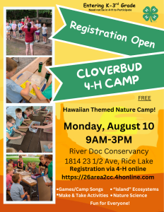Cloverbud 4-H Day Camp